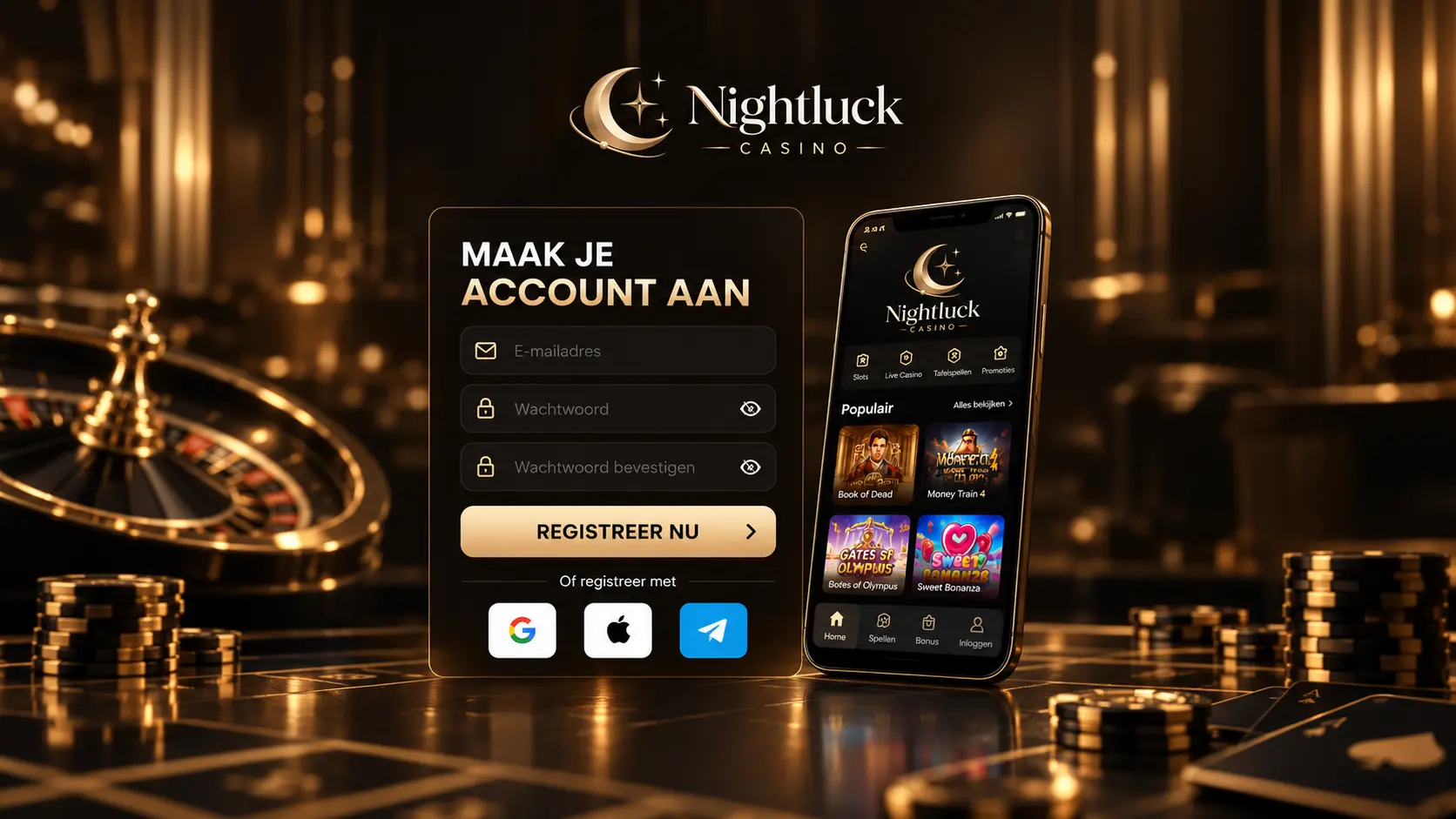 Nightluck Casino Nederland: Spellen, Providers en Account image 2